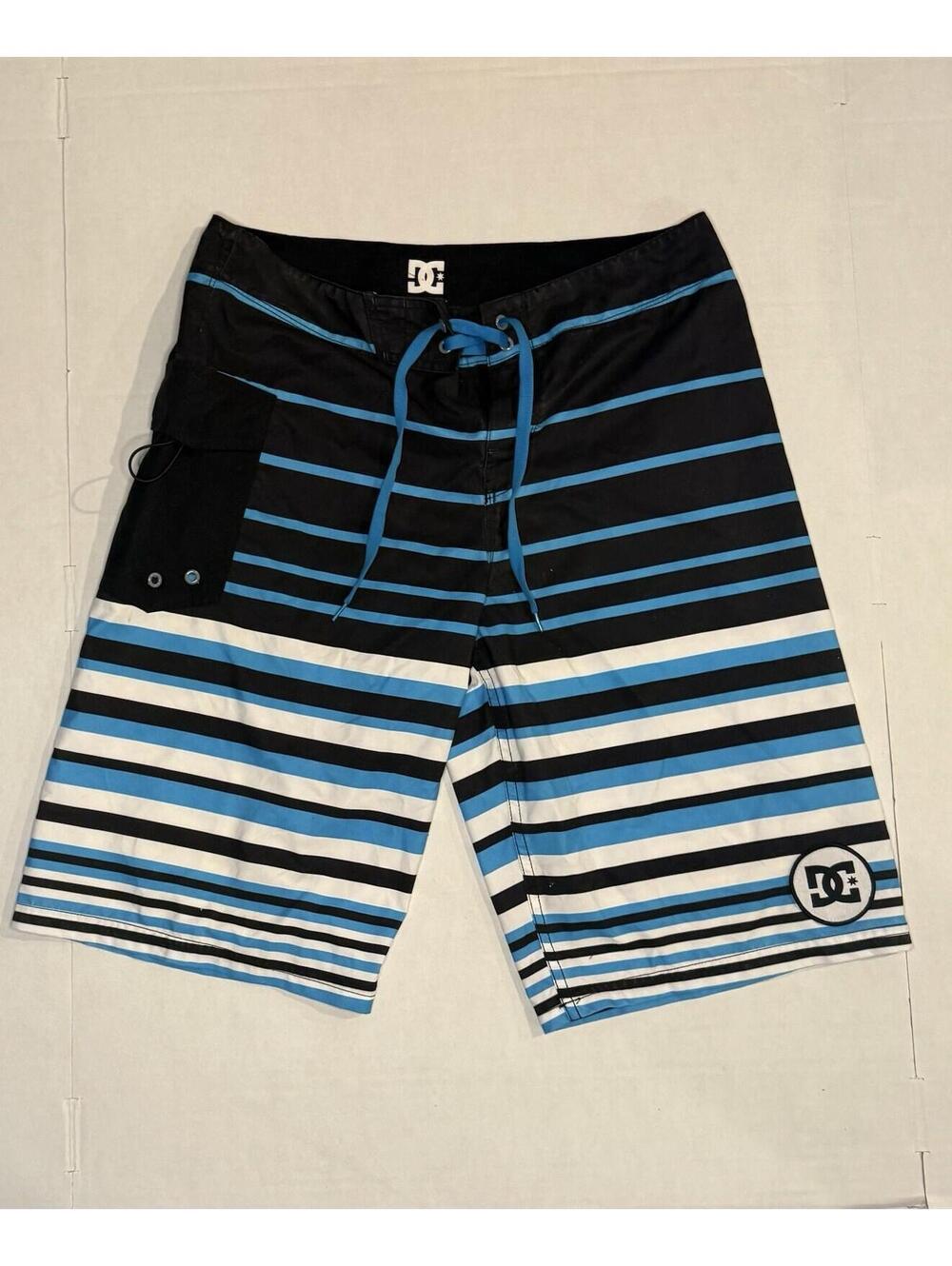 DC SHOES CO Mens Swim Trunk Board Shorts Blue  Size 32